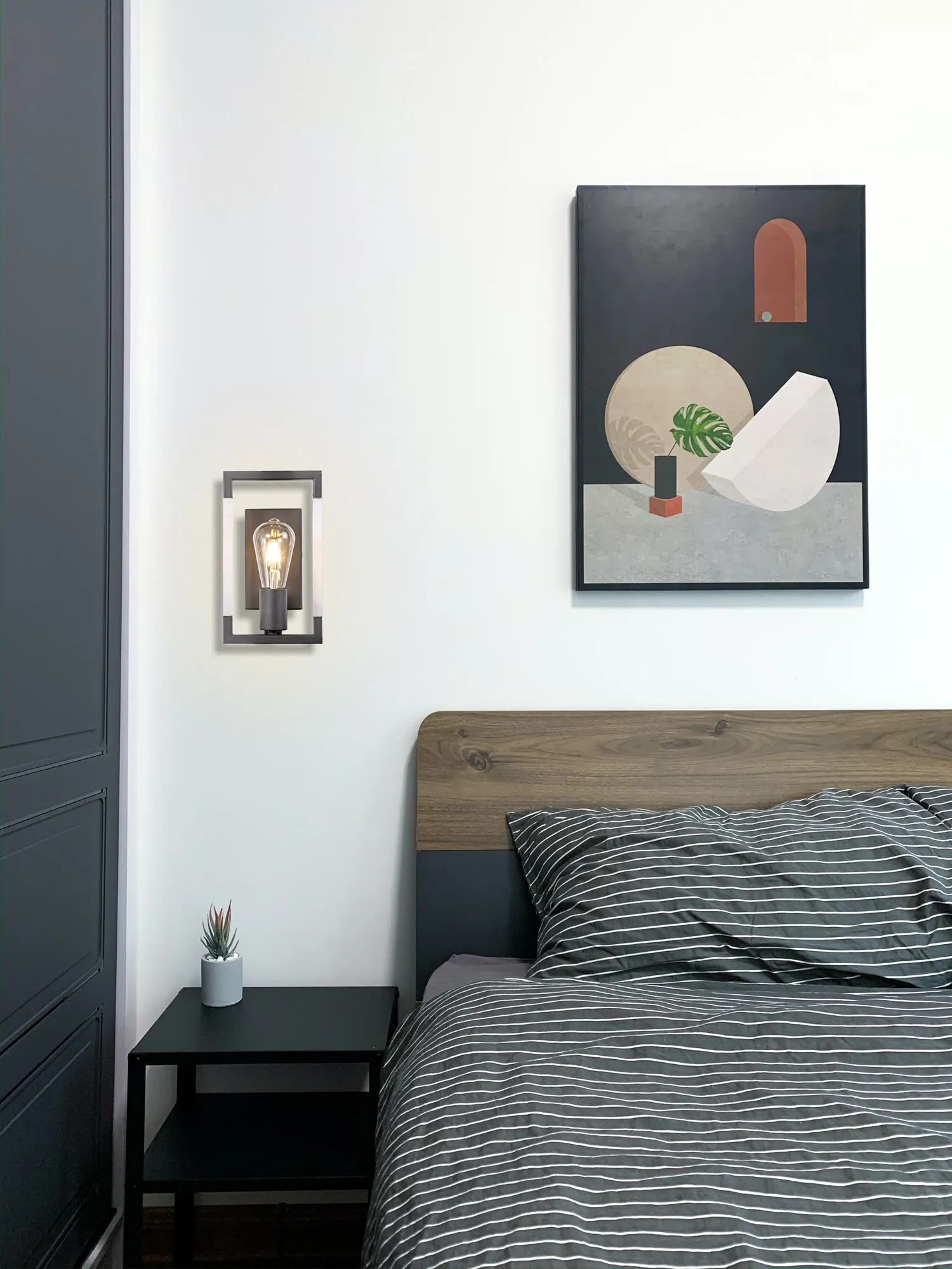 Canto Graphite Wall Lights Diyas Armed Wall Lights